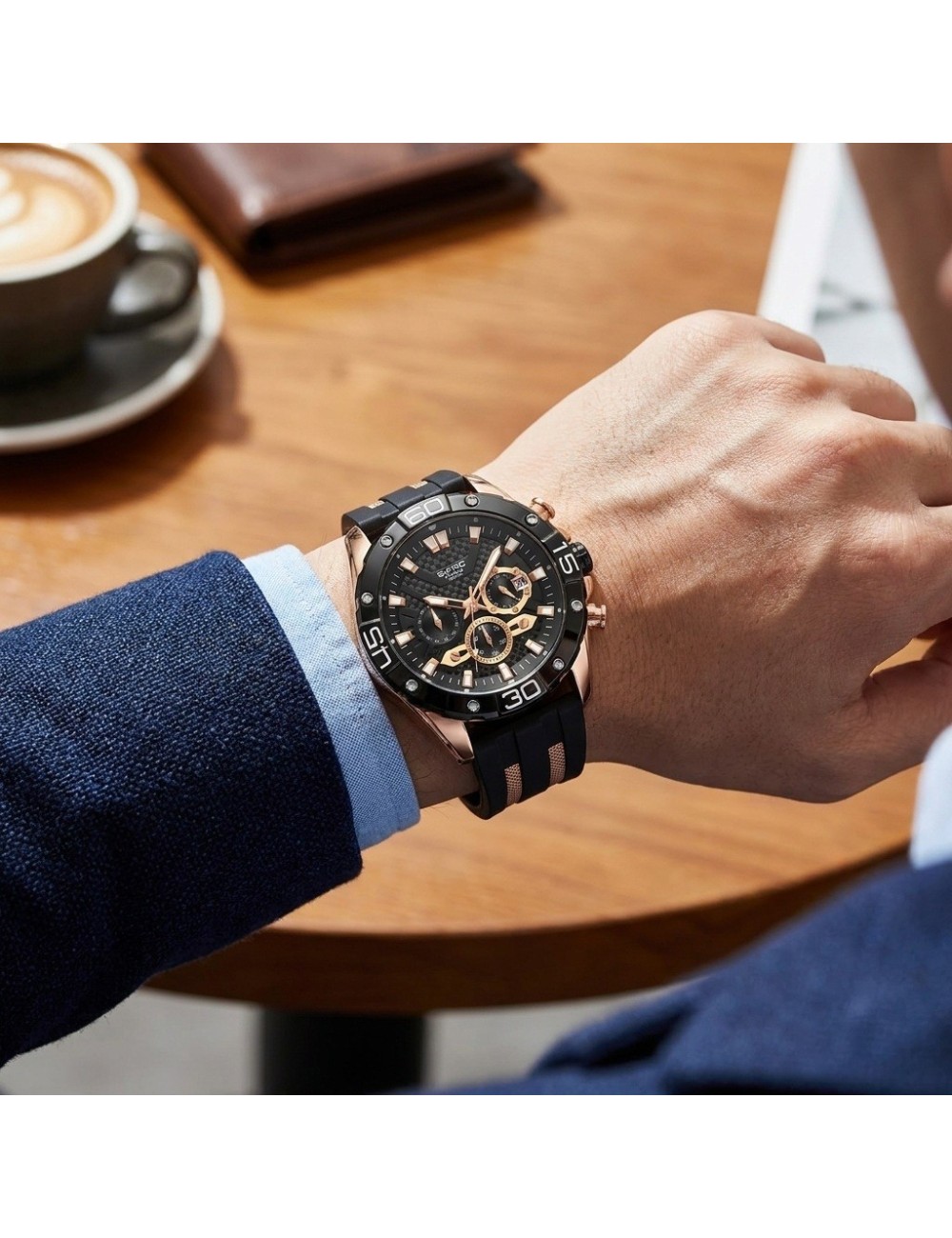 Reloj G-force Gf8019 Cronógrafo Deportivo + Estuche Premium