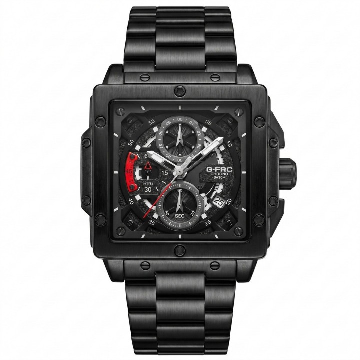 Reloj G-force Gf8064 Cronógrafo De Acero + Estuche Premium