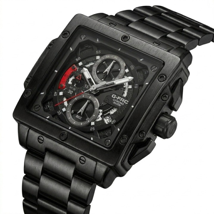 Reloj G-force Gf8064 Cronógrafo De Acero + Estuche Premium