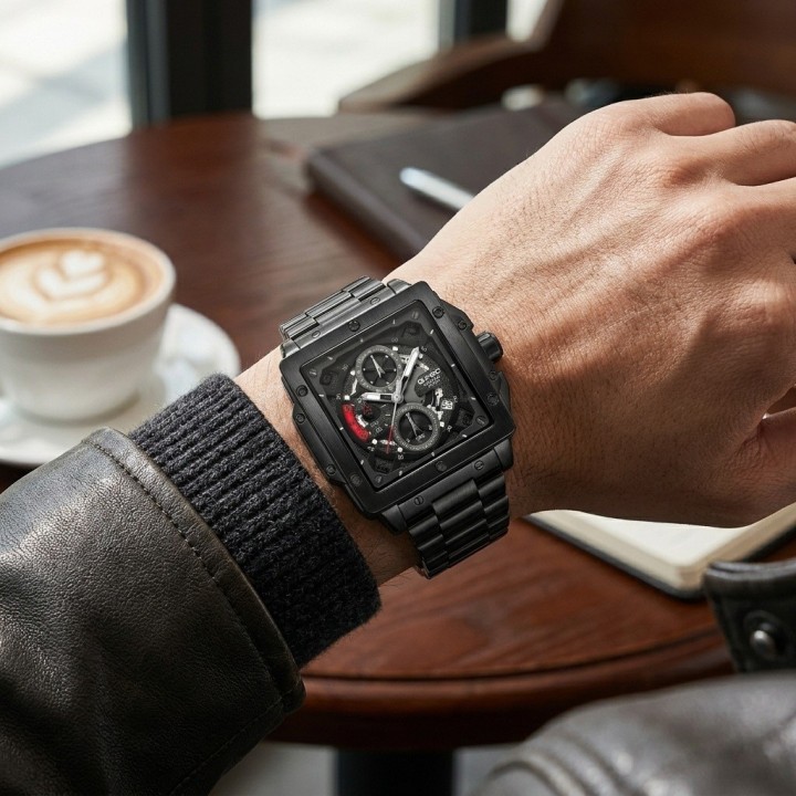 Reloj G-force Gf8064 Cronógrafo De Acero + Estuche Premium