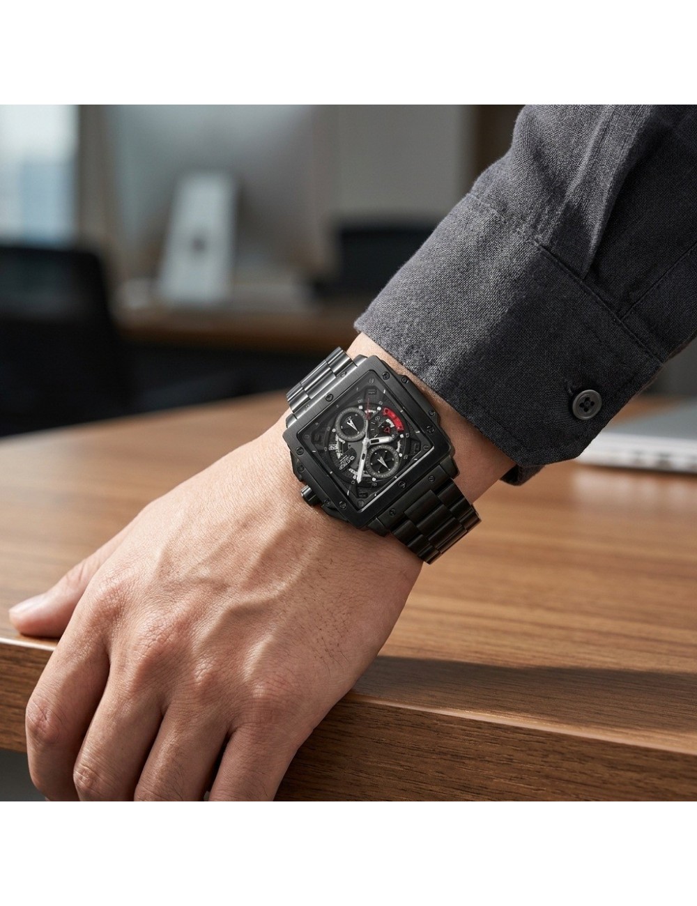 Reloj G-force Gf8064 Cronógrafo De Acero + Estuche Premium