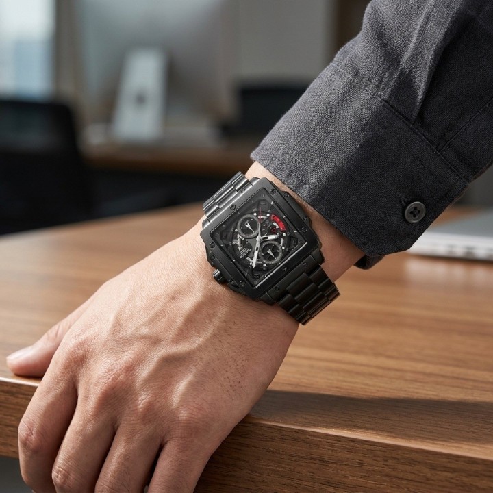 Reloj G-force Gf8064 Cronógrafo De Acero + Estuche Premium