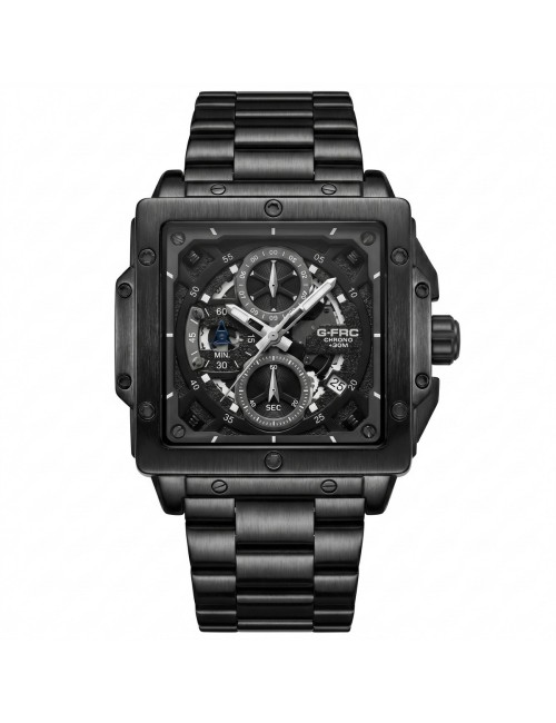 Reloj G-force Gf8064 Cronógrafo De Acero + Estuche Premium
