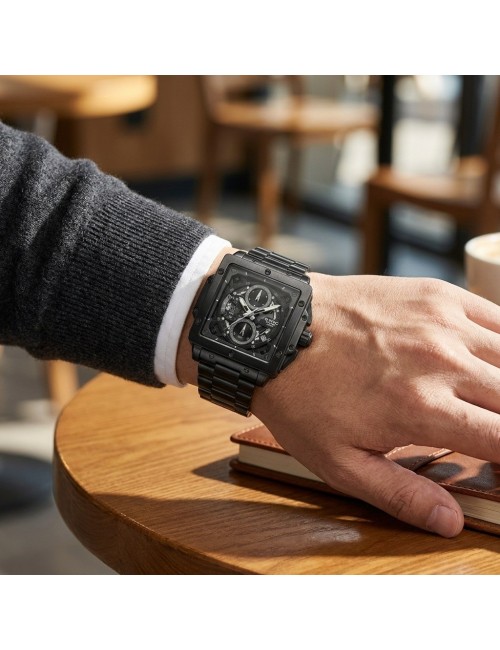 Reloj G-force Gf8064 Cronógrafo De Acero + Estuche Premium