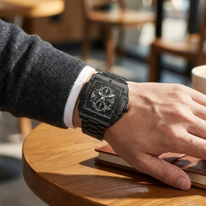 Reloj G-force Gf8064 Cronógrafo De Acero + Estuche Premium