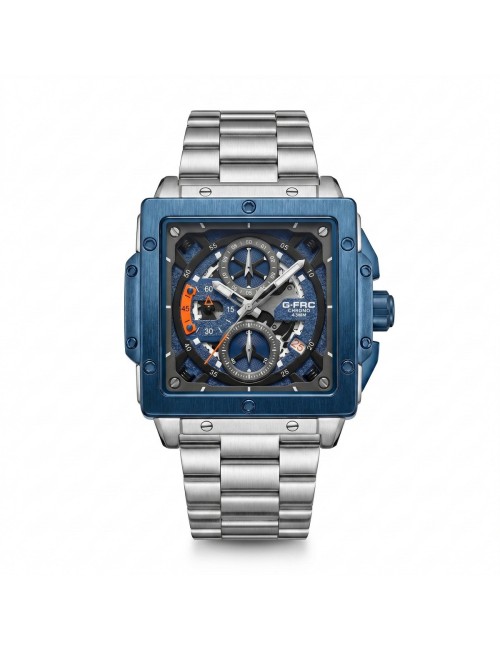 Reloj G-force Gf8064 Cronógrafo De Acero + Estuche Premium