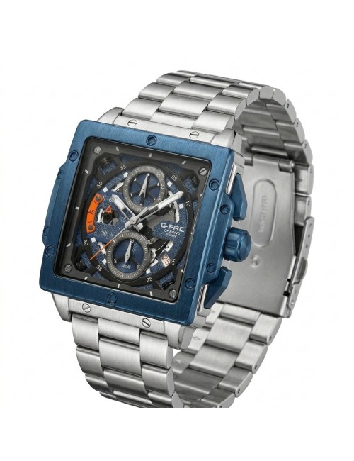 Reloj G-force Gf8064 Cronógrafo De Acero + Estuche Premium