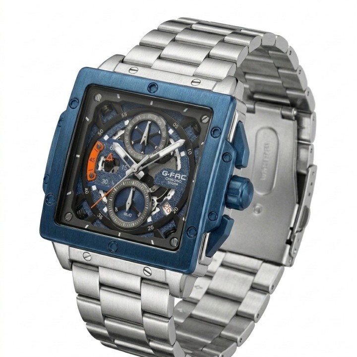 Reloj G-force Gf8064 Cronógrafo De Acero + Estuche Premium