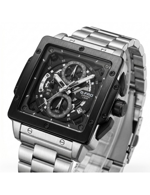 Reloj G-force Gf8064 Cronógrafo De Acero + Estuche Premium