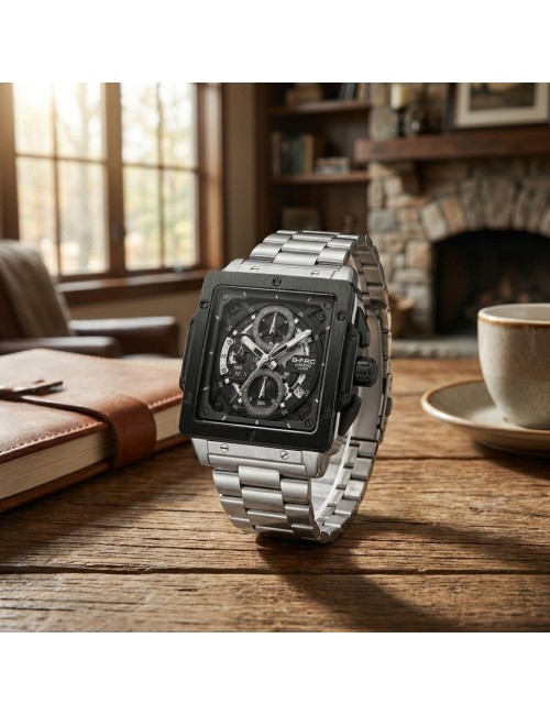 Reloj G-force Gf8064 Cronógrafo De Acero + Estuche Premium