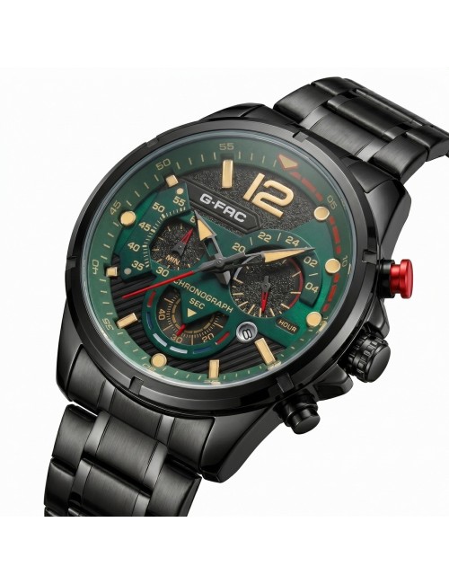 Reloj G-force Gr8395 Cronógrafo De Acero + Estuche Premium
