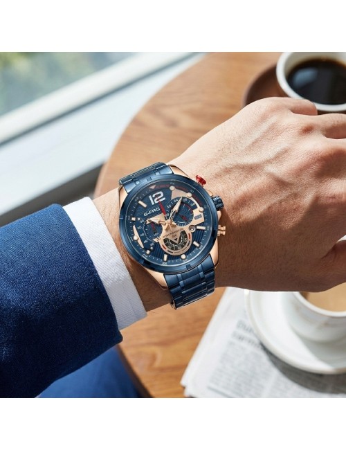 Reloj G-force Gr8395 Cronógrafo De Acero + Estuche Premium