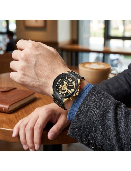 Reloj G-force Gr8395 Cronógrafo De Acero + Estuche Premium