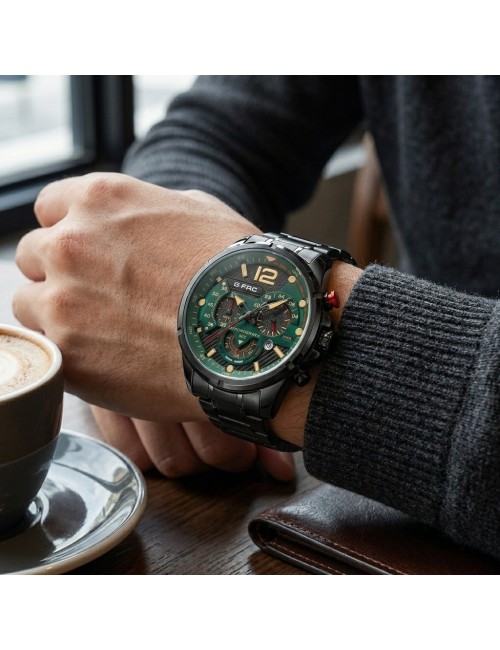 Reloj G-force Gr8395 Cronógrafo De Acero + Estuche Premium