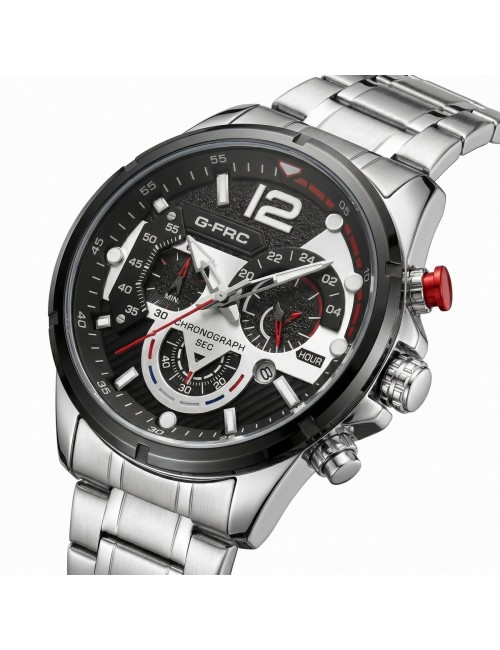Reloj G-force Gr8395 Cronógrafo De Acero + Estuche Premium