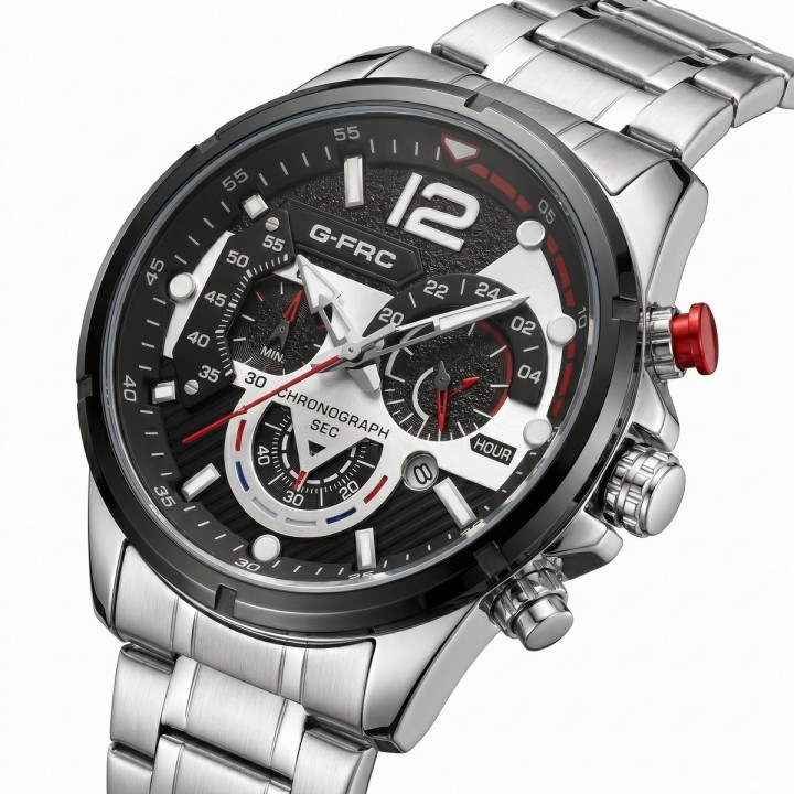Reloj G-force Gr8395 Cronógrafo De Acero + Estuche Premium