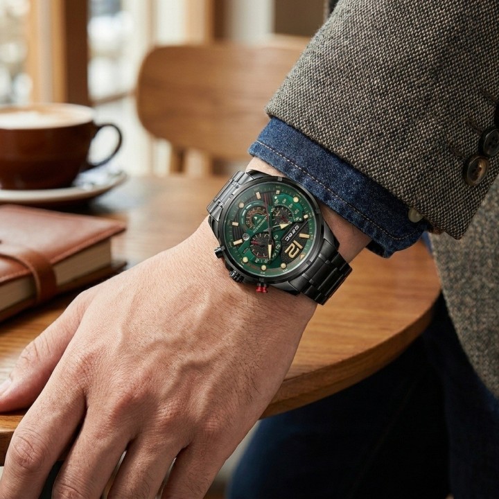 Reloj G-force Gr8395 Cronógrafo De Acero + Estuche Premium