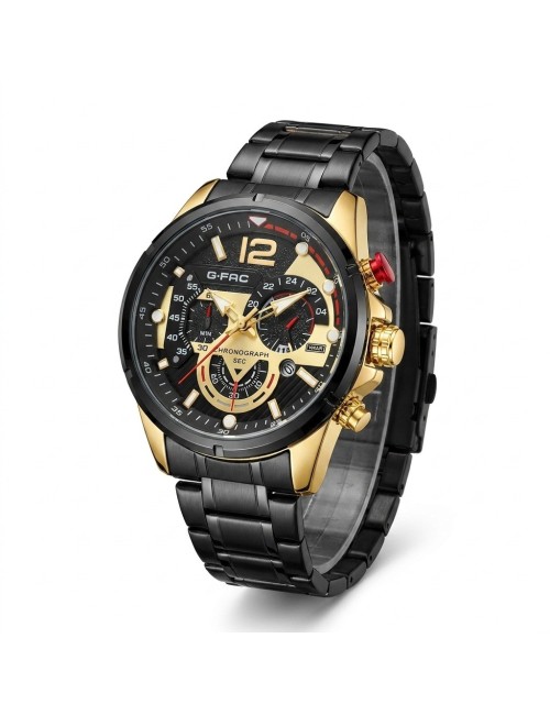 Reloj G-force Gr8395 Cronógrafo De Acero + Estuche Premium