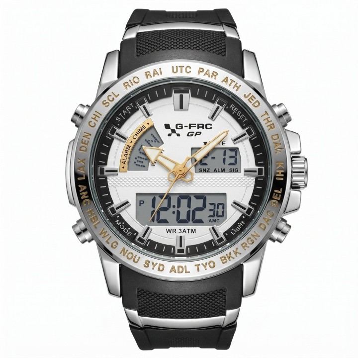 Reloj G-force Al190 Deportivo Doble Hora + Estuche Premium