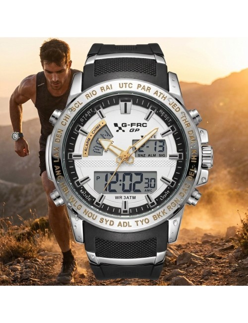 Reloj G-force Al190 Deportivo Doble Hora + Estuche Premium