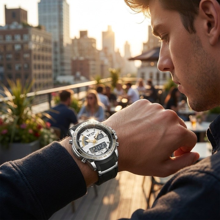 Reloj G-force Al190 Deportivo Doble Hora + Estuche Premium