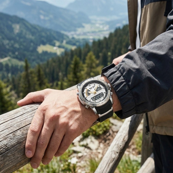Reloj G-force Al190 Deportivo Doble Hora + Estuche Premium