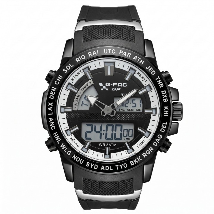 Reloj G-force Al190 Deportivo Doble Hora + Estuche Premium