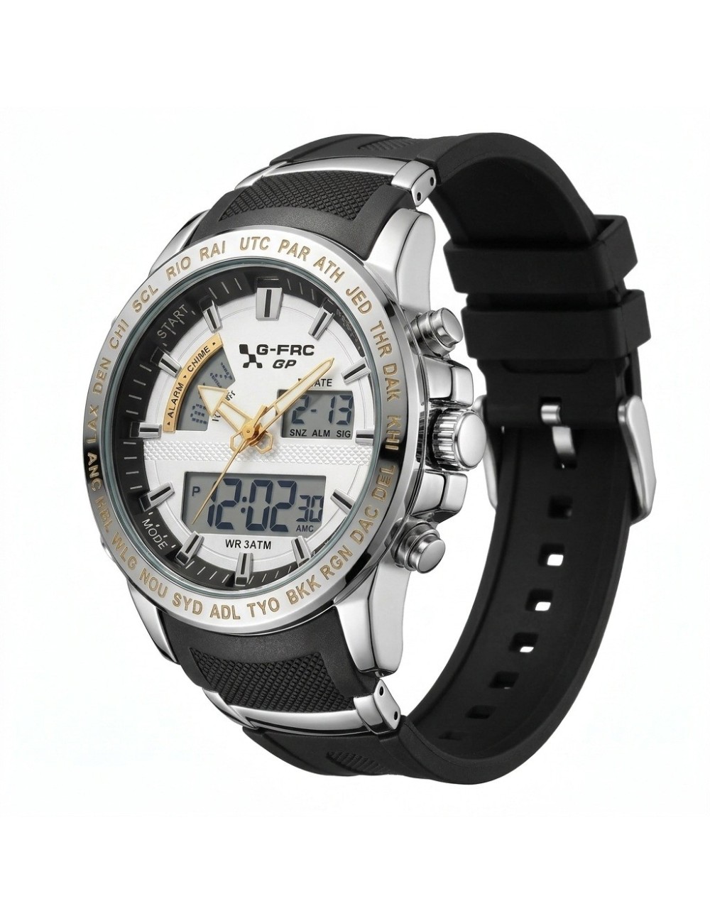 Reloj G-force Al190 Deportivo Doble Hora + Estuche Premium