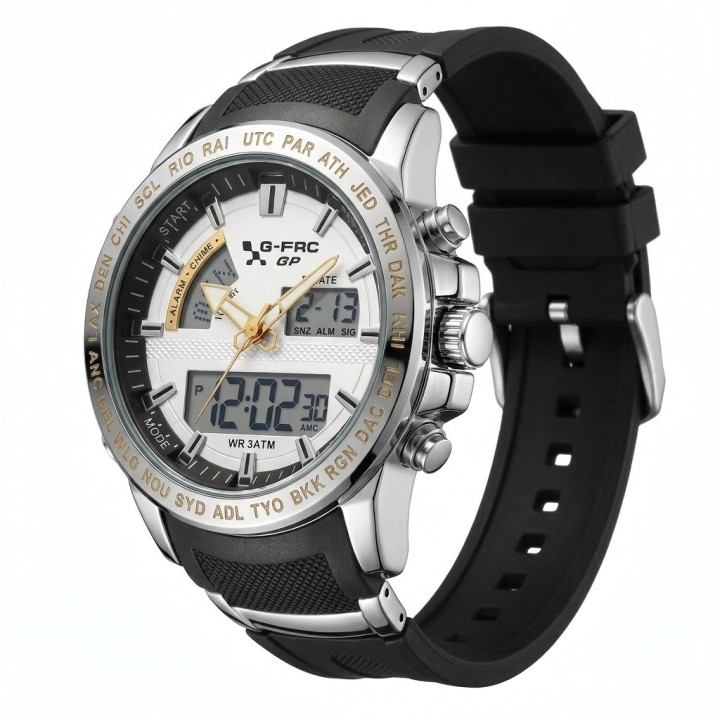 Reloj G-force Al190 Deportivo Doble Hora + Estuche Premium