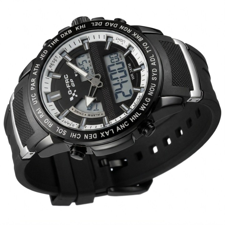 Reloj G-force Al190 Deportivo Doble Hora + Estuche Premium