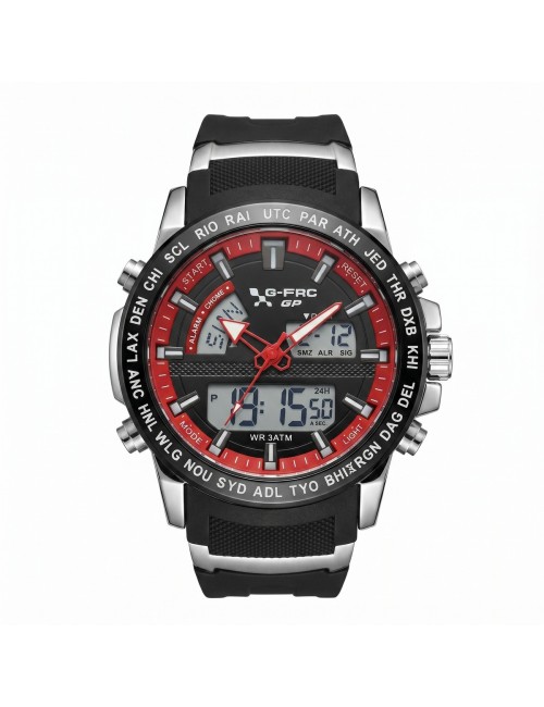 Reloj G-force Al190 Deportivo Doble Hora + Estuche Premium