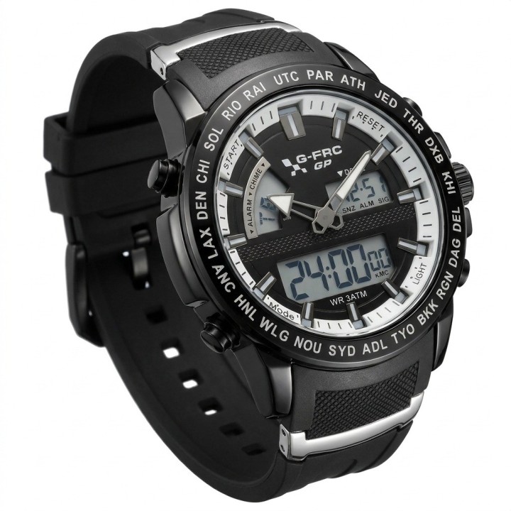 Reloj G-force Al190 Deportivo Doble Hora + Estuche Premium