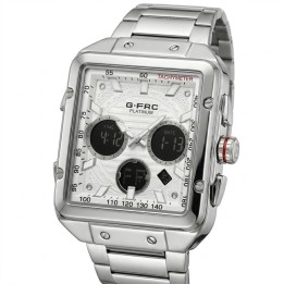 Reloj G-force Al193 Doble Hora En Acero + Estuche Premium