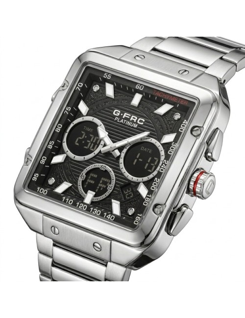 Reloj G-force Al193 Doble Hora En Acero + Estuche Premium