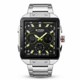Reloj G-force Al193 Doble Hora En Acero + Estuche Premium