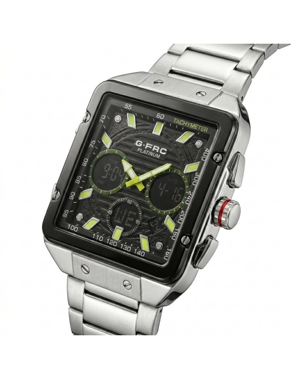 Reloj G-force Al193 Doble Hora En Acero + Estuche Premium