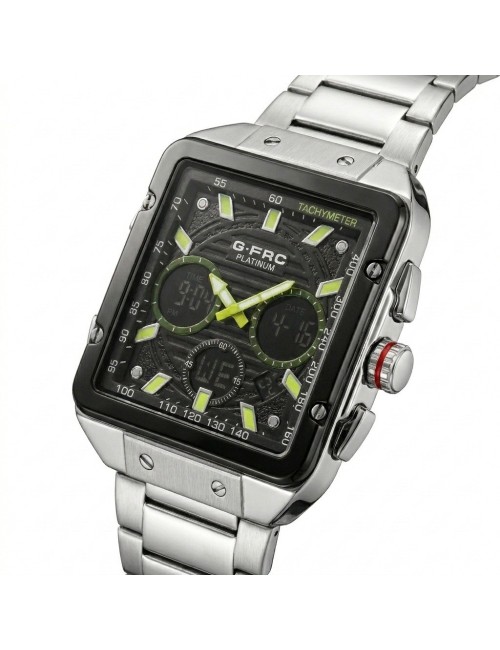 Reloj G-force Al193 Doble Hora En Acero + Estuche Premium