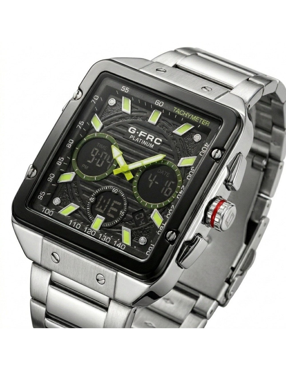 Reloj G-force Al193 Doble Hora En Acero + Estuche Premium