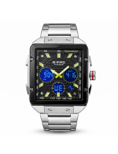 Reloj G-force Al193 Doble Hora En Acero + Estuche Premium