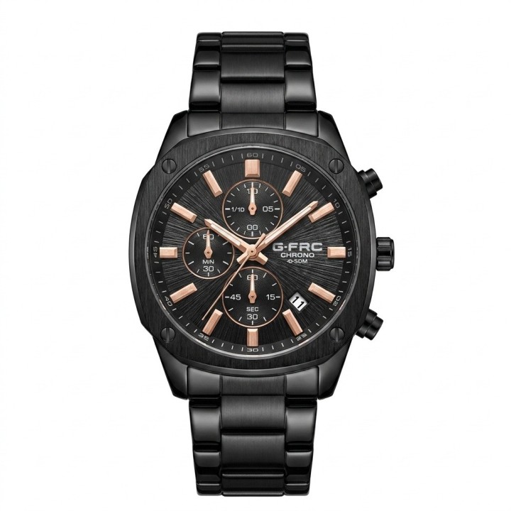Reloj G-force Gr8490 Cronógrafo De Acero + Estuche Premium