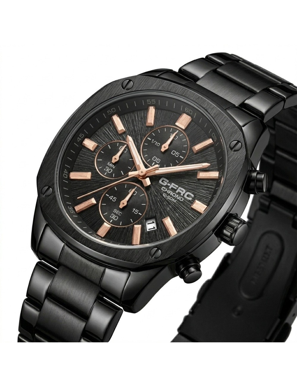 Reloj G-force Gr8490 Cronógrafo De Acero + Estuche Premium