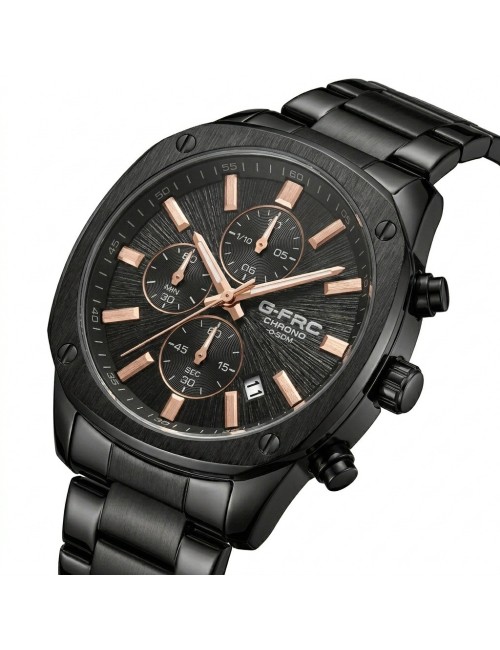 Reloj G-force Gr8490 Cronógrafo De Acero + Estuche Premium