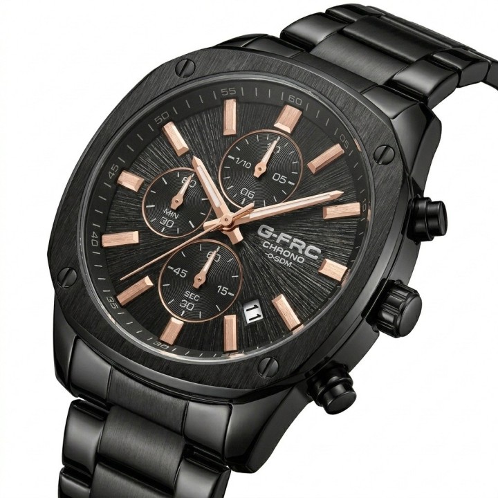 Reloj G-force Gr8490 Cronógrafo De Acero + Estuche Premium