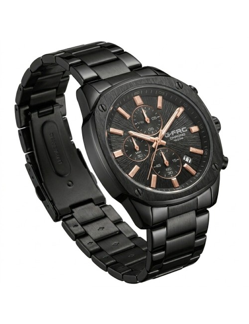 Reloj G-force Gr8490 Cronógrafo De Acero + Estuche Premium