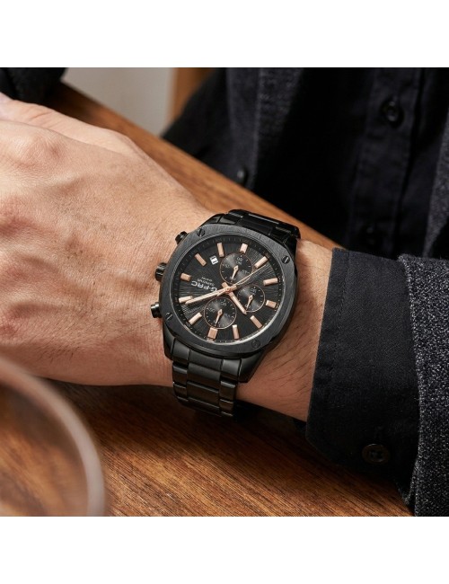 Reloj G-force Gr8490 Cronógrafo De Acero + Estuche Premium