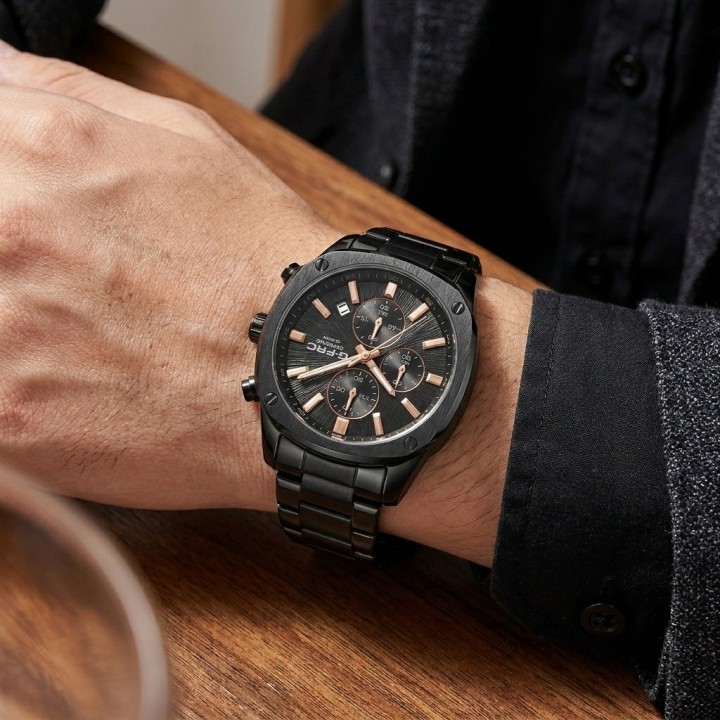 Reloj G-force Gr8490 Cronógrafo De Acero + Estuche Premium