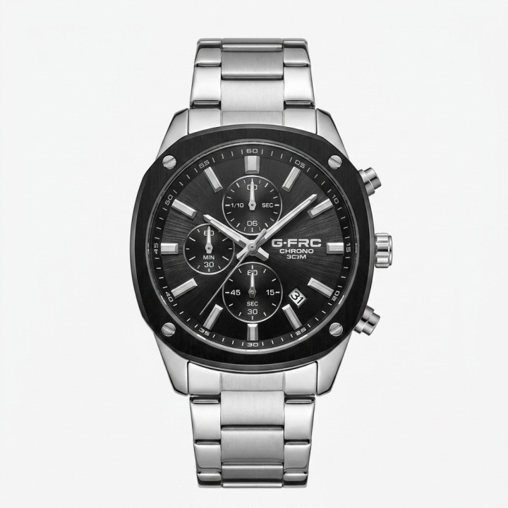 Reloj G-force Gr8490 Cronógrafo De Acero + Estuche Premium