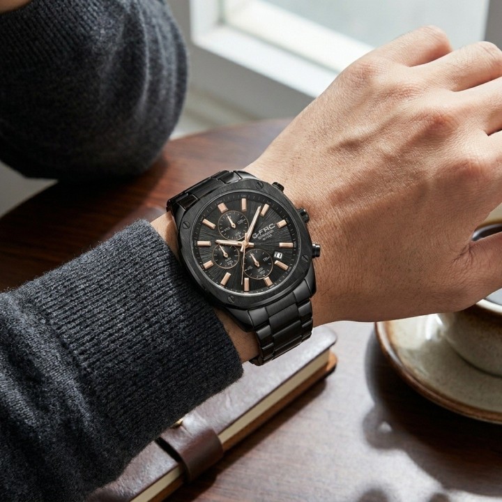 Reloj G-force Gr8490 Cronógrafo De Acero + Estuche Premium