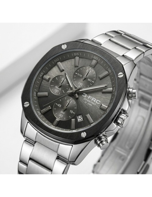 Reloj G-force Gr8490 Cronógrafo De Acero + Estuche Premium