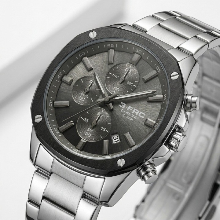 Reloj G-force Gr8490 Cronógrafo De Acero + Estuche Premium